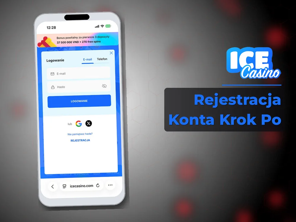 ice kasyno - Rejestracja Konta Krok Po