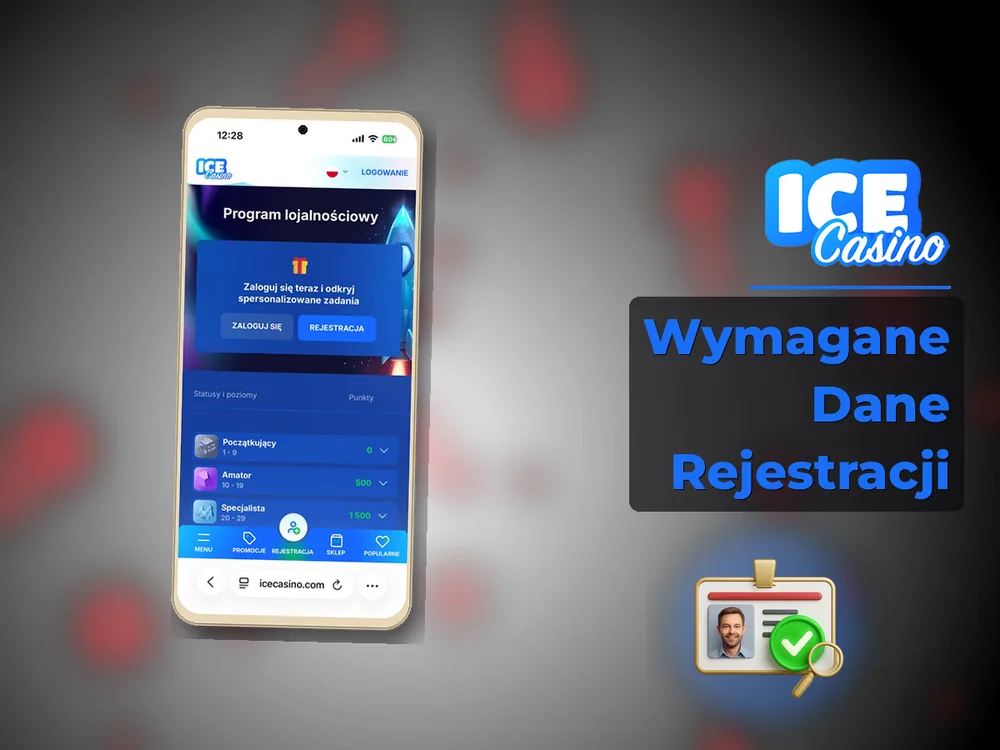 ice kasyno - Wymagane Dane Rejestracji